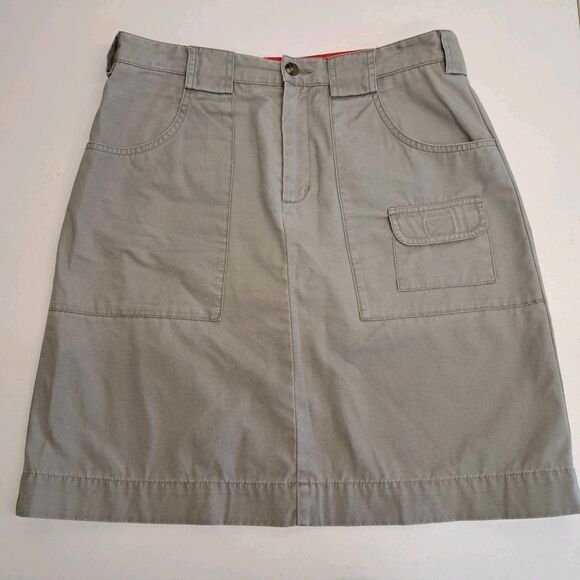 Eddie Bauer Dresses & Skirts - Eddie Bauer Olive 100% Cotton Skirt, Women's Size 10 Pockets